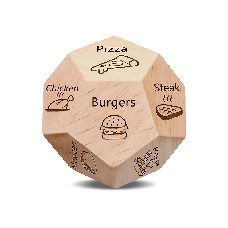 Board Game For Couple - Dining Dice Board Game-12-Sided Meal Planning