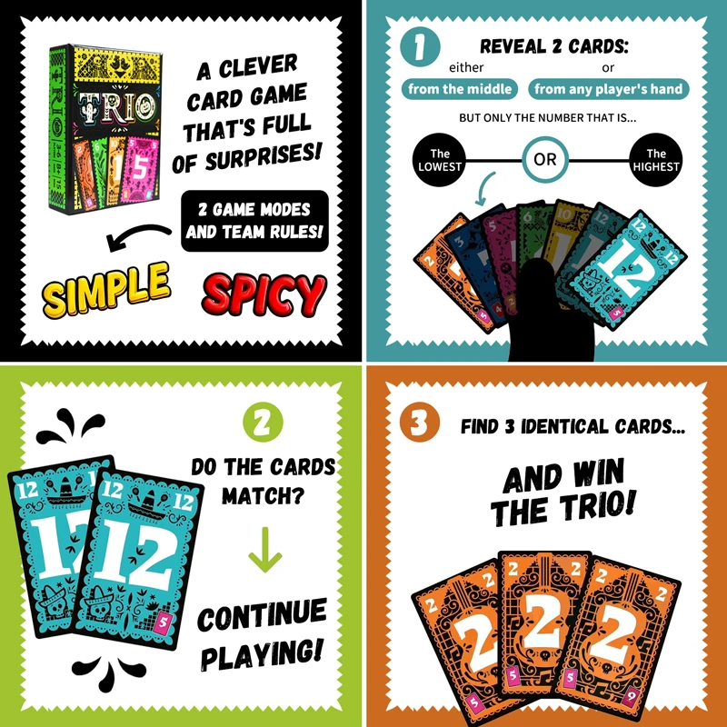 Strategic Card Board Game TRIO - огляд і ціна Board Game For 3 Players