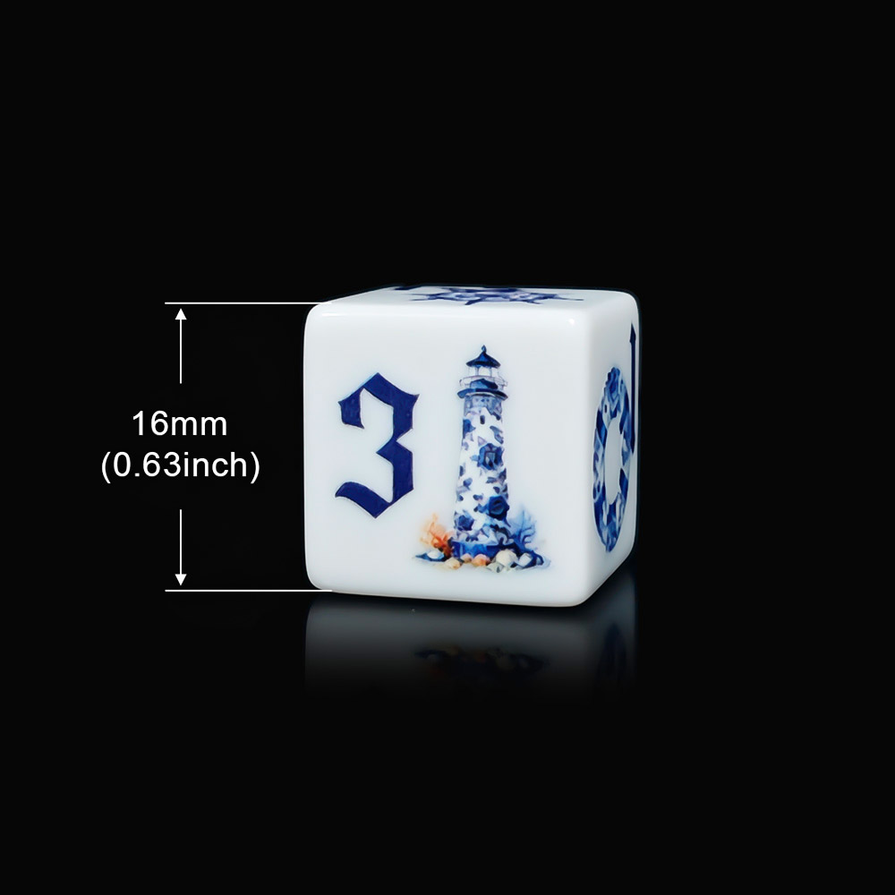 12Pcs Blue Nautical 16MM Print - огляд і ціна Board Game Live